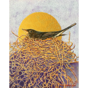 “Nestled In” (Robin on Nest)